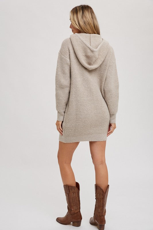 Chunky Waffle Hooded Tunic Black / Small Chunky Waffle Hooded Tunic Black / Small