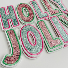 Load image into Gallery viewer, 10.5" HOLLY JOLLY - SEQUIN Patch