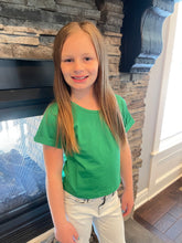 Load image into Gallery viewer, KIDS Crop Tee w/rolled Sleeve