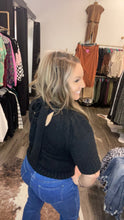 Load image into Gallery viewer, Short Sleeve Sweater with Mock Neck