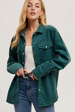 Load image into Gallery viewer, Corduroy Button Down Shacket w/Pockets