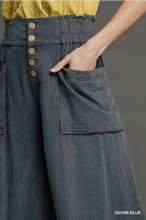 Load image into Gallery viewer, Wide Leg Cargo Pants (Denim Gray)