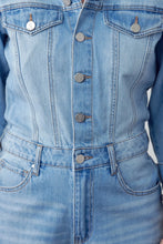 Load image into Gallery viewer, Long Sleeve Denim Jumpsuit