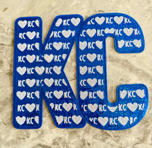 Load image into Gallery viewer, KC in KC Heart Sequin X-Large Patch