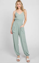 Load image into Gallery viewer, Smocked Waist Jumper with Patch Pockets