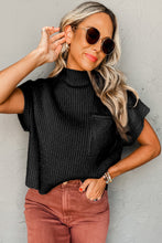 Load image into Gallery viewer, Ribbed Short Sleeve Knit Sweater