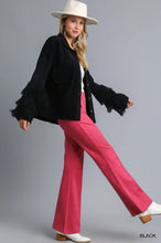 Load image into Gallery viewer, Corduroy Fringe Sweater Sleeve Jacket