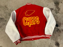 Load image into Gallery viewer, Kansas City Chiefs Leather Sleeved Varsity Jacket (Style 2)