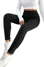 Load image into Gallery viewer, Wide Waistband Ribbed Knit Leggings
