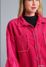 Load image into Gallery viewer, Corduroy Fringe Sweater Sleeve Jacket