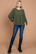 Load image into Gallery viewer, Puff Sleeve Babydoll Top