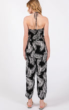 Load image into Gallery viewer, Jogger Jumpsuit w Deep V-Neck Detail