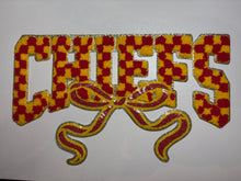 Load image into Gallery viewer, Chiefs Checkered Bow Chenille X-Large