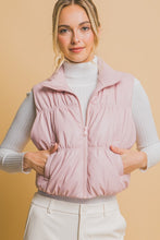 Load image into Gallery viewer, Faux Leather Puffer Vest