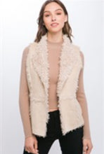 Load image into Gallery viewer, Suede Vest with Faux Fur Lining