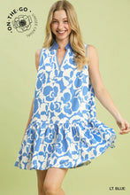 Load image into Gallery viewer, Floral Sleeveless Tiered Dress with Collar