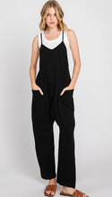 Load image into Gallery viewer, Terry Cloth jumpsuit with front patch pockets
