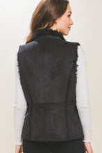 Load image into Gallery viewer, Suede Vest with Faux Fur Lining