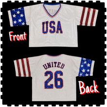 Load image into Gallery viewer, USA Semi Cropped Sequin Top (Presale)