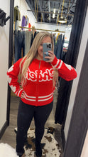 Load image into Gallery viewer, Zip-Up Chiefs Sweater (Red and White)