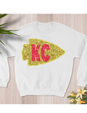 Load image into Gallery viewer, Faux Sequin (Gold) KC Sweatshirt