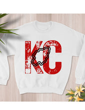 Load image into Gallery viewer, Burnout KC Arrowhead Sweatshirt