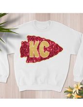Load image into Gallery viewer, Faux Sequin KC Sweatshirt