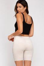 Load image into Gallery viewer, Faux Suede Biker Shorts