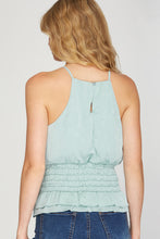 Load image into Gallery viewer, Smocked Waist Crinkled Top