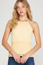 Load image into Gallery viewer, Smocked Waist Crinkled Top