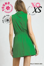 Load image into Gallery viewer, Luxeknit Mini Dress w/Drawstring Tie (Kelly Green)
