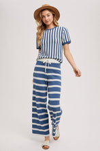 Load image into Gallery viewer, STRIPED KNIT SWEATER TOP AND BOTTOM SETS