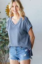 Load image into Gallery viewer, V-Neck Solid Twist Rib Women's Knit Top