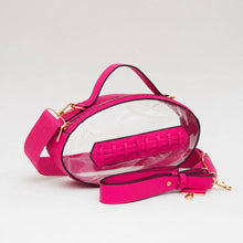 Load image into Gallery viewer, Clear Gameday Football Stitch Detail Crossbody Bag