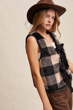 Load image into Gallery viewer, Reversible Tie-Front Fuzzy Vest