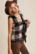 Load image into Gallery viewer, Reversible Tie-Front Fuzzy Vest