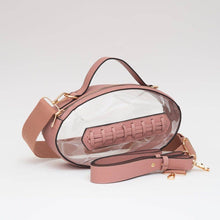Load image into Gallery viewer, Clear Gameday Football Stitch Detail Crossbody Bag
