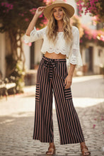 Load image into Gallery viewer, Striped Knit Wide Leg Pants