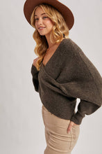 Load image into Gallery viewer, CROSSOVER RIBBED PULLOVER