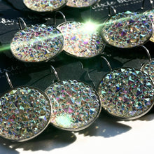 Load image into Gallery viewer, Glam Leverbacks in White Diamonds