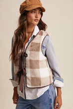 Load image into Gallery viewer, Reversible Tie-Front Fuzzy Vest