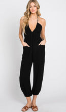 Load image into Gallery viewer, Deep V-Neck Jogger Style Jumpsuit