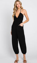 Load image into Gallery viewer, Deep V-Neck Jogger Style Jumpsuit