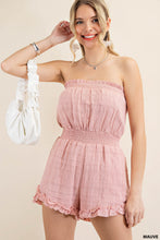Load image into Gallery viewer, Strapless Ruffled Romper
