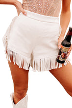 Load image into Gallery viewer, White fringe shorts
