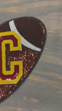 Load and play video in Gallery viewer, Chiefs Heart Football Sequin X-Large Patch