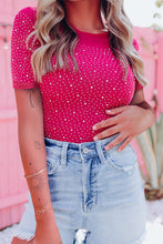 Load image into Gallery viewer, Rose Rhinestone Bodysuit