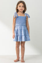 Load image into Gallery viewer, KIDS Cotton Washed Smocked Dress with Tie Straps