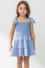 Load image into Gallery viewer, KIDS Cotton Washed Smocked Dress with Tie Straps