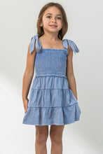 Load image into Gallery viewer, KIDS Cotton Washed Smocked Dress with Tie Straps